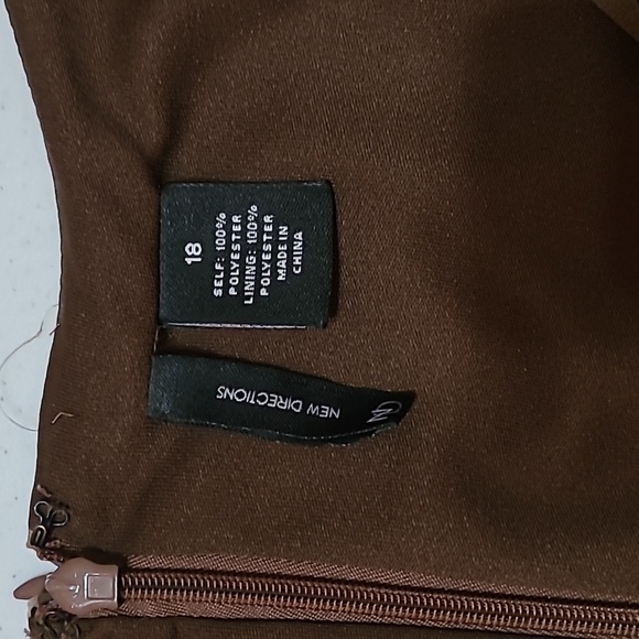 New Directions Black and Brown Mini Dress - Picture 4 of 8